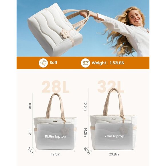 Elegant Women Handbag with Zipper Closure Trendy Nurse and Teacher Work Tote - Picture 4 of 7